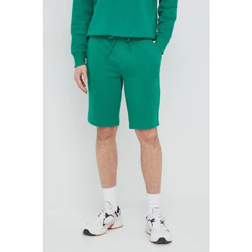 United Colors Of Benetton Bombažne kratke hlače zelena barva