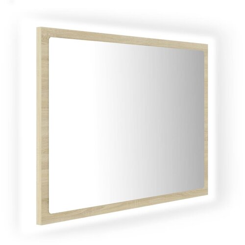  LED kupaonsko ogledalo boja hrasta sonome 60x8,5x37 cm akrilno Slike