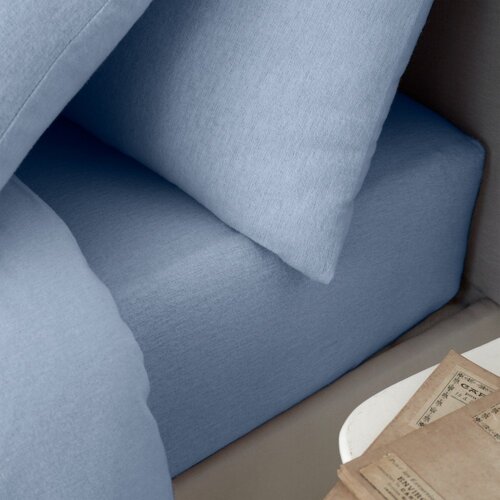 Catherine Lansfield Svijetlo plava flanelska plahta s gumom 150x200 cm Brushed &amp;ndash; Slike
