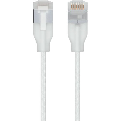 Ubiquiti UniFi Ct6 brided ptch cble with trnslucent booted RJ45 for Etherlighting 10 GbE ( UACC-CABLE-PATCH-EL-C6A-5M-W ) Slike