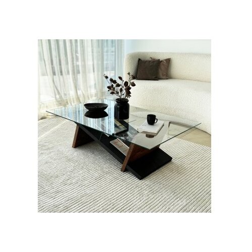 Hanah home Club sto Livello, 105x31x65 cm, Smeđe-crni Slike