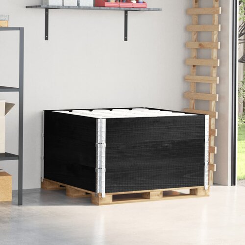 VidaXL okviri za palete 3 kom crni 100x100 cm od masivne borovine Slike