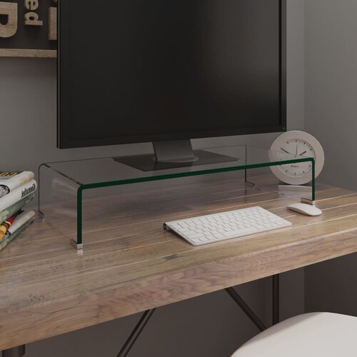 vidaXL stojalo za TV / ekran stekleno prozorno 70x30x13 cm Cene