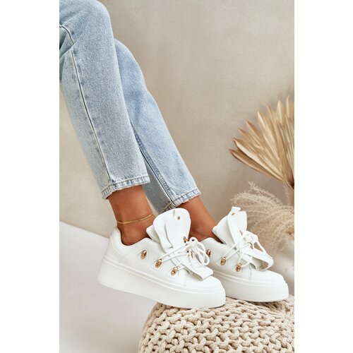PM1 Women's Platform Sneakers White Dolistana Cijene