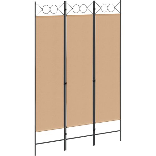  3-panelni pregradni zid Bež 120 x 180 cm Tkanina Cene