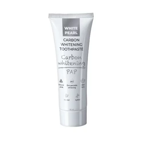 White Pearl PAP Carbon Whitening Toothpaste zobna pasta 75 ml