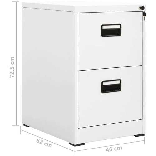 vidaXL arhivska omarica bela 46x62x72,5 cm jeklo Cene