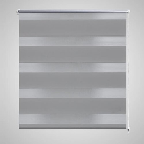 VidaXL Rolo roleta sa zebrastim linijama 120 x 230 cm Siva Slike