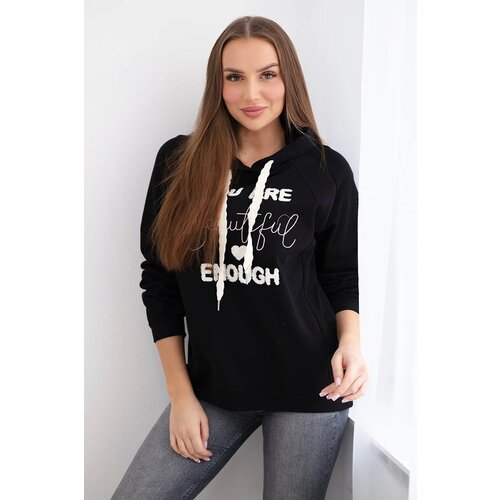 Kesi Cotton hoodie black Slike