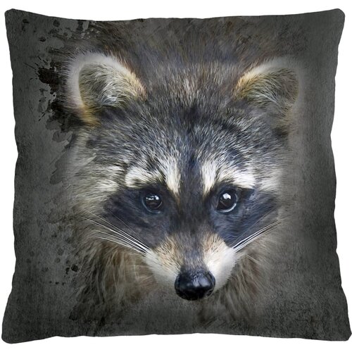 Bertoni Home unisex's square pillow racoon Slike