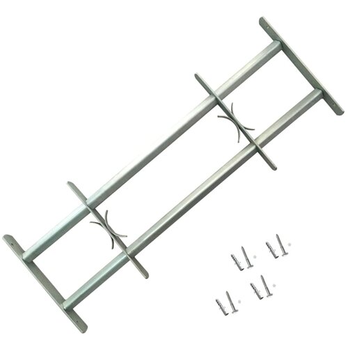 vidaXL Nastavljiva okenska rešetka z 2 prečkama 700-1050 mm Cene