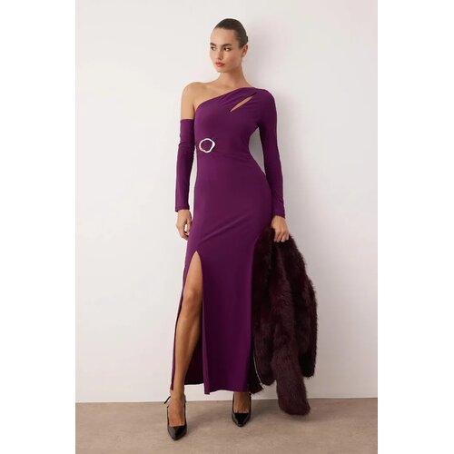 TRENDYOLMILLA ženska haljina Tpraw26Ae00012, Plum-Purple Cene