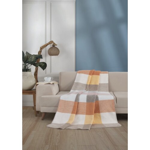 Dekordom Ćebe acrylic plus 200x220 - 24106-a - orange square ( 024960 ) Cene