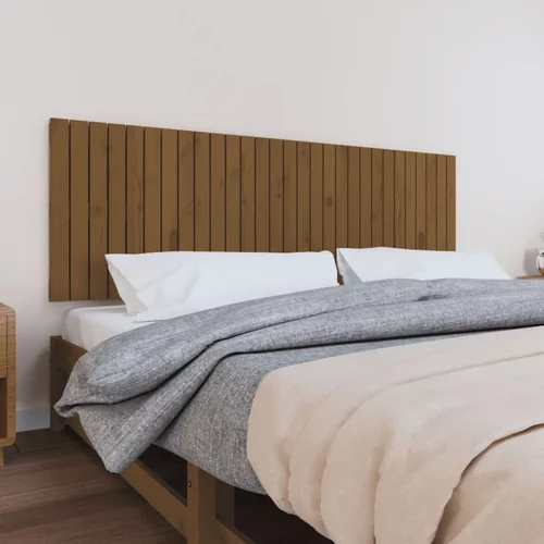  Uzglavlje za krevet boja meda 185x3x60 cm masivna borovina