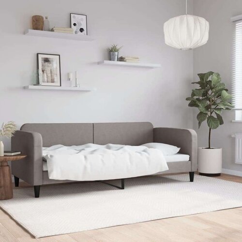  Dnevni krevet smeđesivi 80 x 200 cm od tkanine Slike