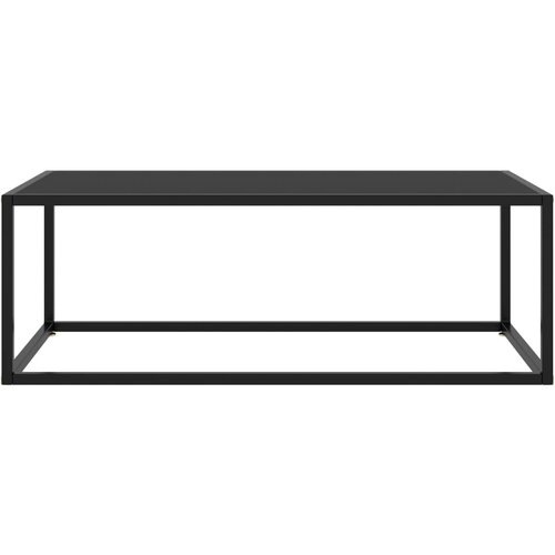 Maison Chic Klubska mizica - kavna mizica - Nizka mizica črna s črnim steklom 100x50x35 cm, (21753663) Slike