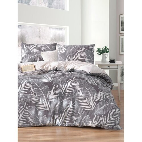 Lessentiel Maison set posteljine Palm, 200x220 cm, siva Cene