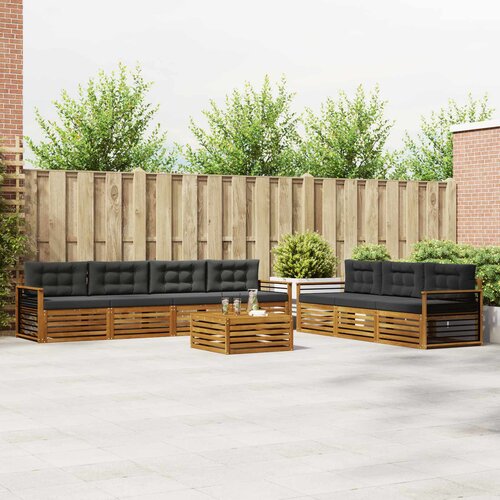  Set vanjskih sofa 8 kom. Prirodna i antracit Cene
