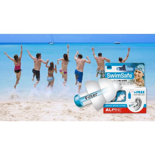  Čepki Za U&amp;scaron;esa - Za Plavanje - Swimsafe Earplugs Alpine - Par Slike