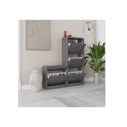 Hanah home Stalak za cipele 105x118,5x26cm Siva Slike