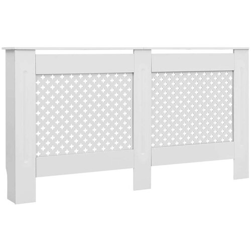  Pokrov za radijator bijeli 152 x 19 x 81,5 cm mdf Slike