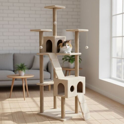 Paws & Whiskers Verona - Bež Kućica za Mačke Cene