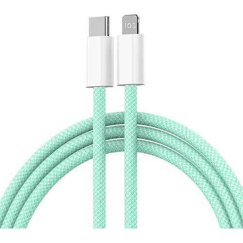  Usb kabl Braided PD Type C na Lightning 20W zeleni Cene