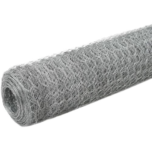  Mrežna ograda od pocinčanog čelika za koko&amp;scaron;i 25 x 1,2 m srebrna Slike
