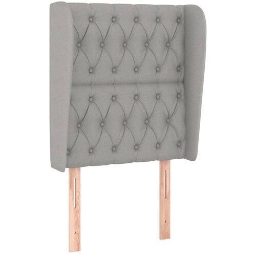 Maison Chic vzglavna omarica - nočna omarica - posteljna omarica z u&amp;scaron;esi svetlo sivo 83x23x118/128 cm blago, (21712852) Slike