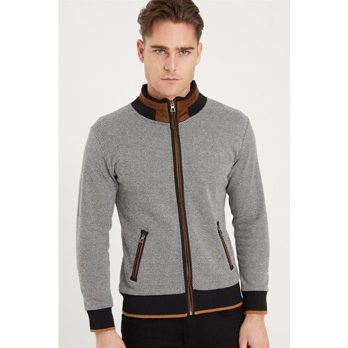 Dewberry 1021 MEN&amp;#039;S SWEATSHIRT-DIAGONAL BLACK Slike
