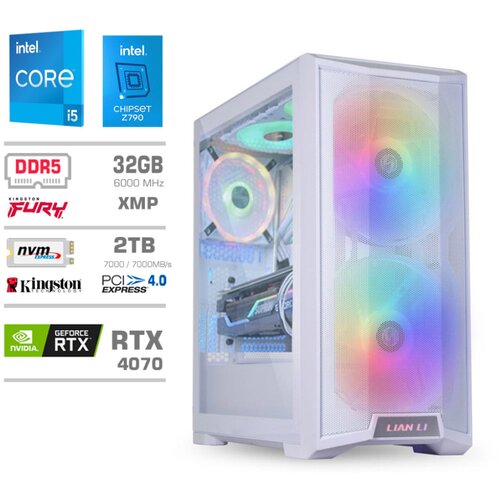 MEGA Računalnik TWR S10 i7-14700KF/RTX4070/32GB-DDR5/2TB-4.0/1000W/Brez OS/črna RGB Cene