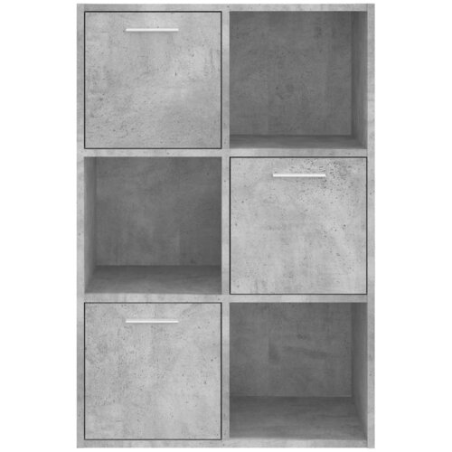  za pohranu siva boja betona 60 x 29,5 x 90 cm drveni Slike