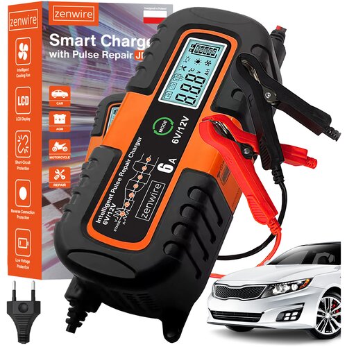 Zenwire JMD-6S inteligentni polnilnik akumulatorja/prostovnik 6V/12V 6A z LCD, način popravila, AGM GEL WET, zimski/poletni način, (5000195751) Cene