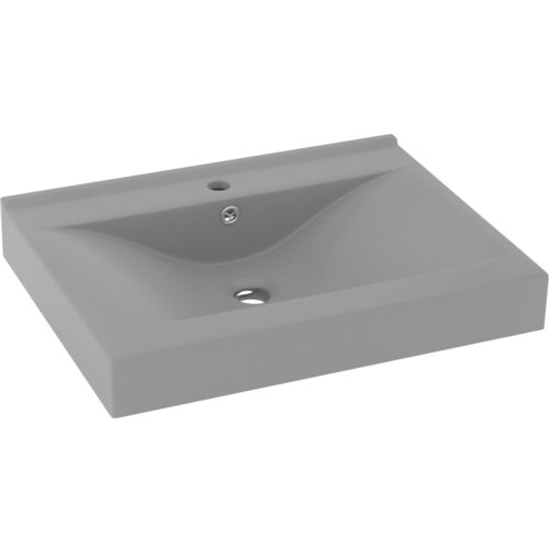 Maison Chic Razkošen Umivalnik - Kopalna umivalnik - Lavabo z luknjo mat svetlo siv 60x46 cm keramičen, (21684810) Cene