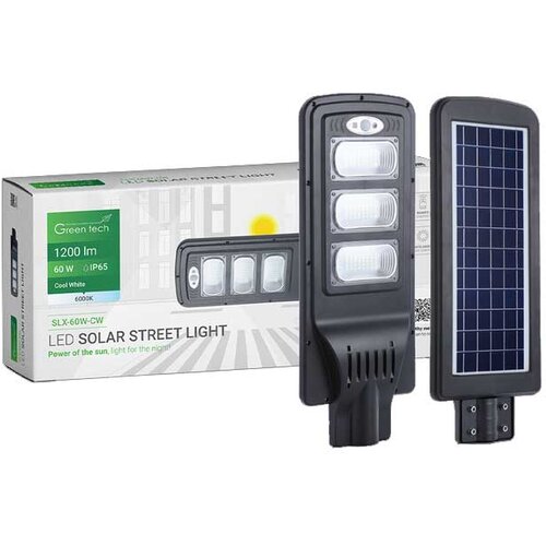  LED ulična svjetiljka Green Tech 60W, 6000K, IP65, solar Cijene