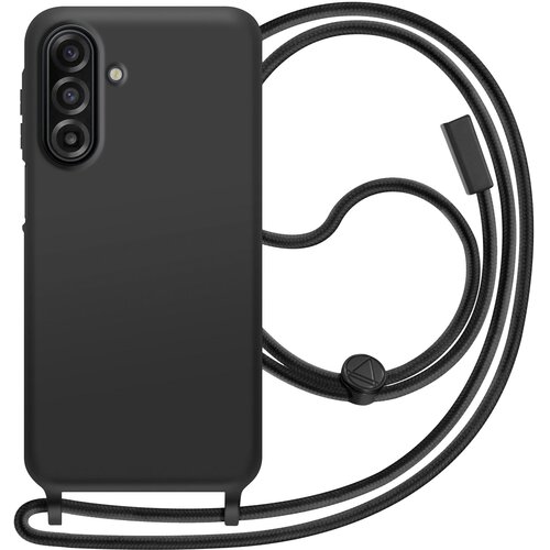 AVIZAR Ovitek za Samsung Galaxy A17 Silikonski z Vrvico za Okoli Vratu, Črna, (5000190233) Cene