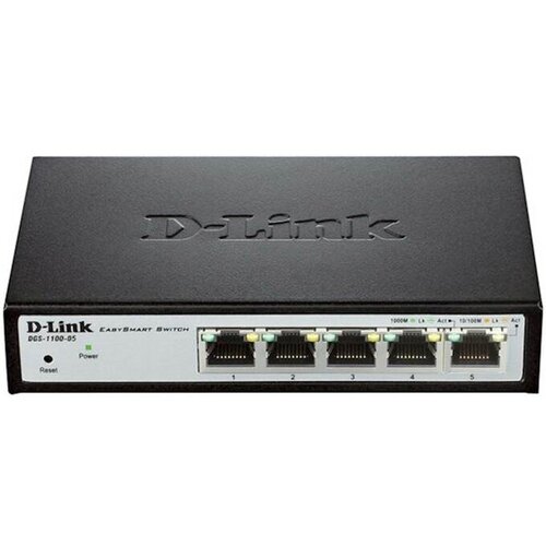 D-link DGS-1100-05V2/E mrežni prekidač Upravljano L2 Gigabit Ethernet (10/100/1000) Crno Cijene
