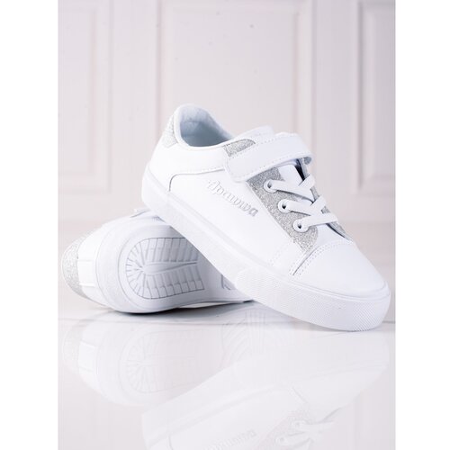 TRENDI White children's sneakers with silver glitter Cijene