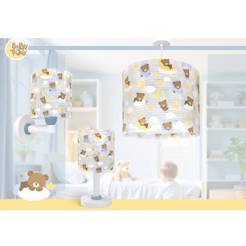 Dalber 41579T - Dečija zidna lampa BABY TEDDY 1xE27/15W/230V plava Slike