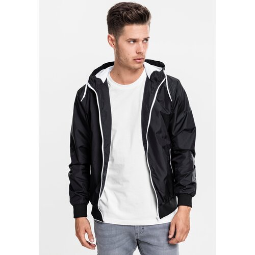 Urban Classics Plus Size Contrast Windrunner blk/wht Slike