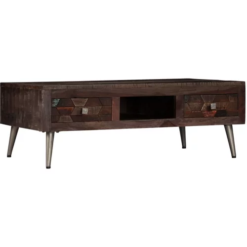  Klubska mizica iz trdnega predelanega lesa 100x60x35 cm