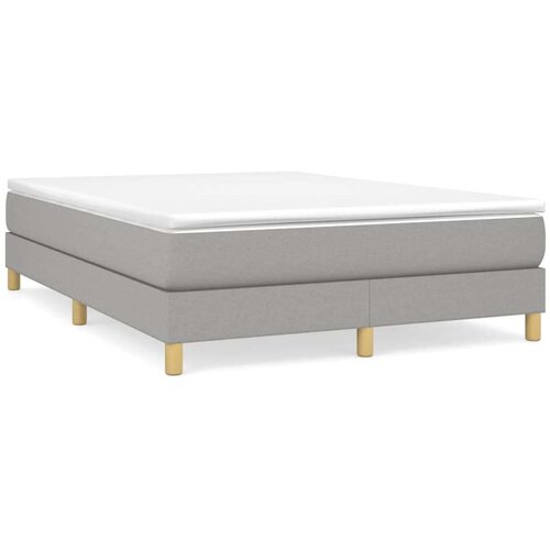  Box spring posteljni okvir svetlo siv 140x200 cm blago, (20737624) Cene