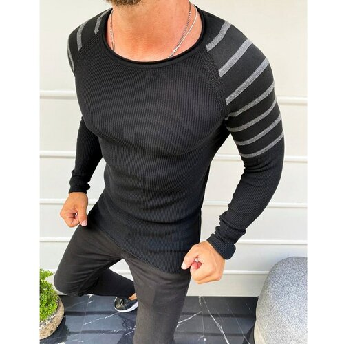 DStreet Crni muški pulover WX1639 crna | siva Slike