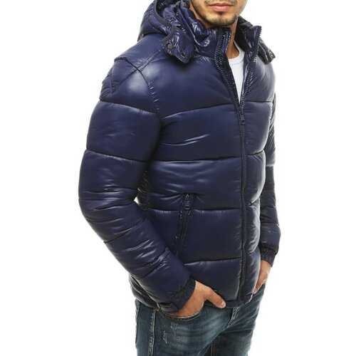 DStreet Tamnoplava muška prošivena zimska jakna TX3471 plava | siva Cene