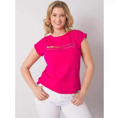 Fashion Hunters Excessive fuchsia t-shirts with patches