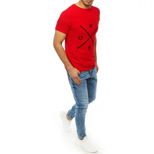 DStreet Red RX4107 men's T-shirt with print