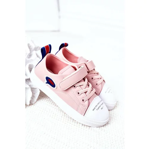 Kesi Children's Sneakers With Velcro Pink Cartoon