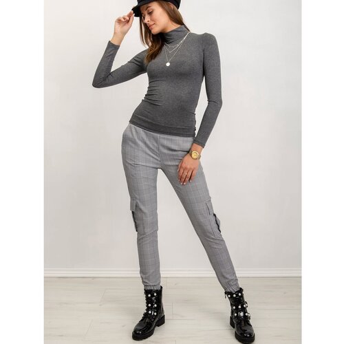 Fashion Hunters Dark gray RUE PARIS turtleneck Slike