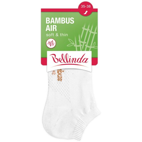 Bellinda Women's ankle socks BAMBUS AIR LADIES IN-SHOE SOCKS - Short women's bamboo socks - white Slike