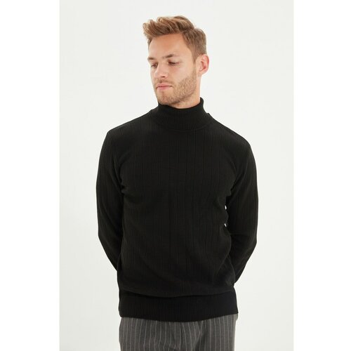 Trendyol Black Men's Slim Fit Turtleneck Knitwear Sweater Slike